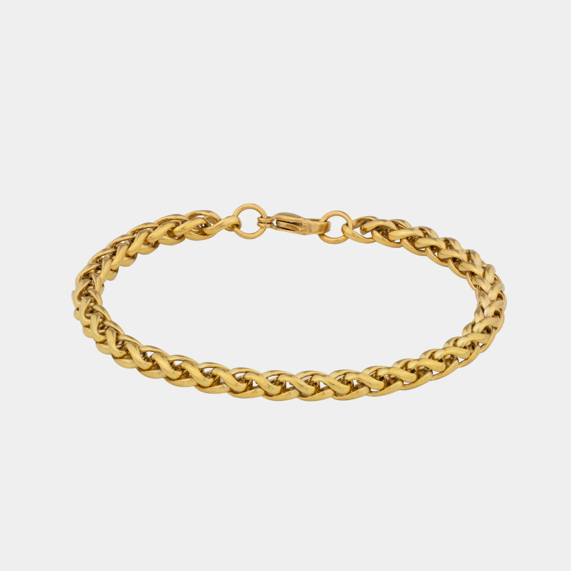 5mm Wheat Bracelet Gold