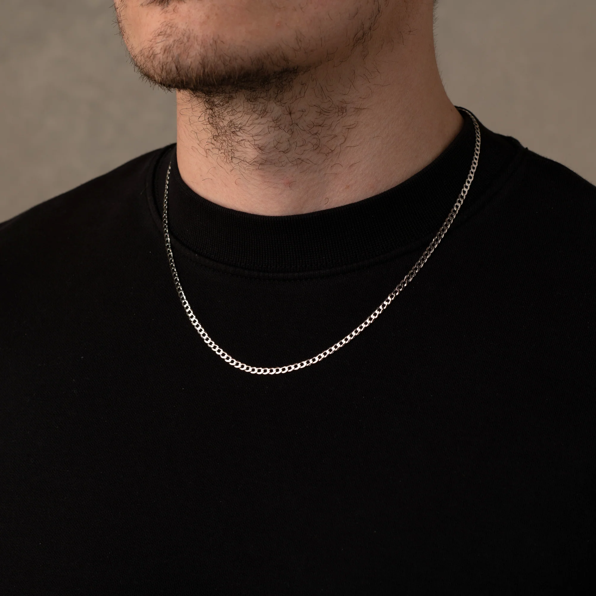 925 Italian Silver 3mm Cuban Necklace - Image 5