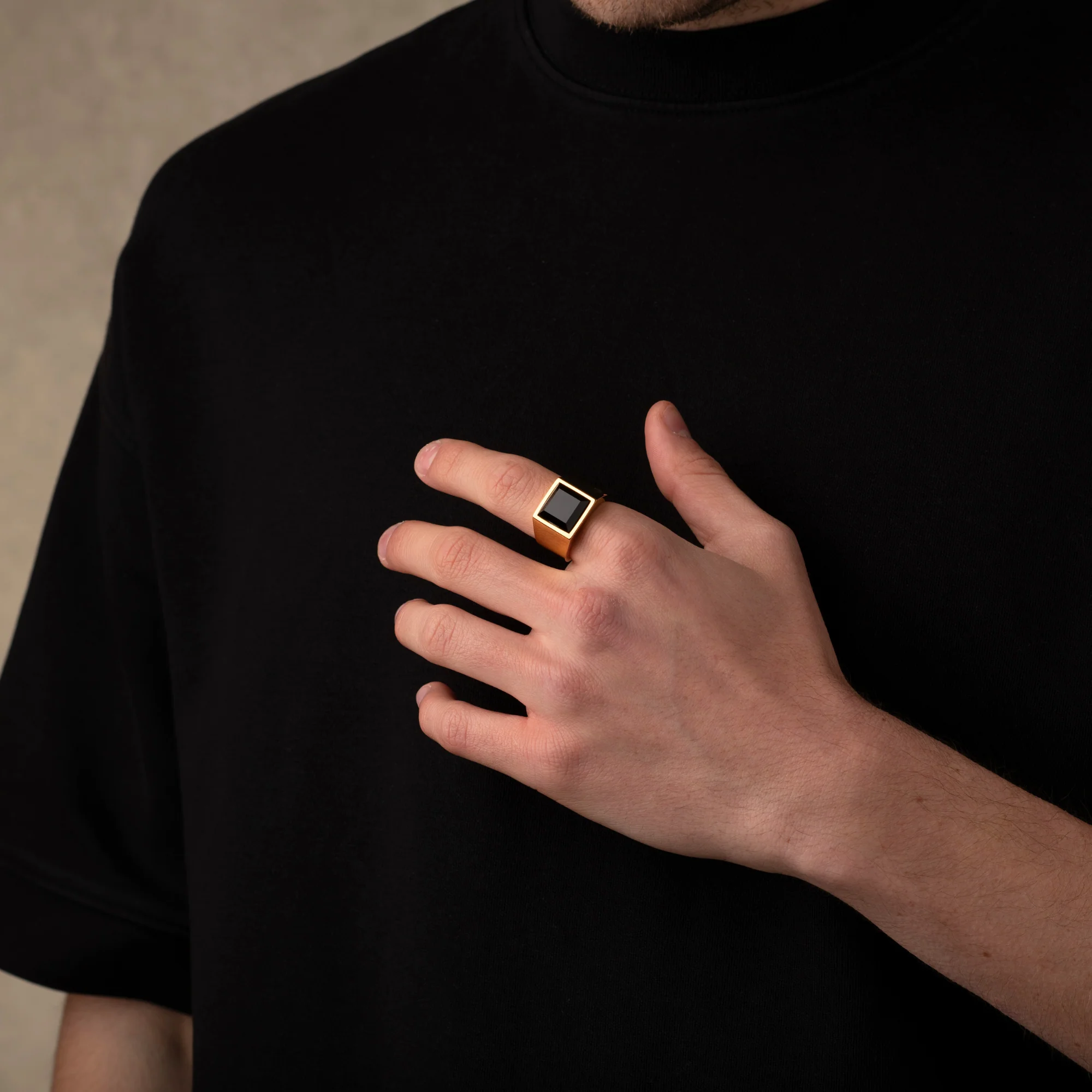 Gold Brazilian Stone Signet Ring - Image 5
