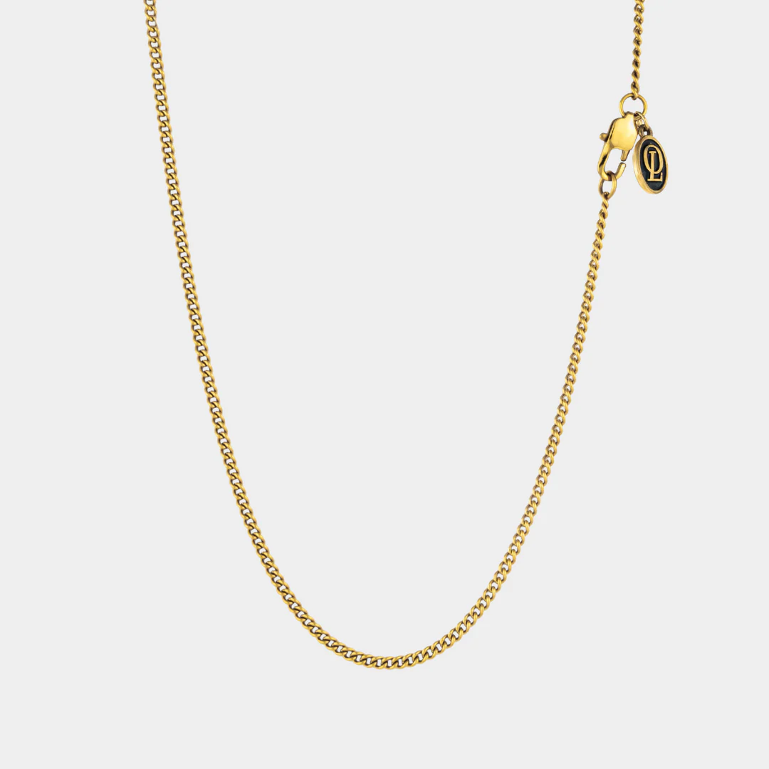 Gold Connell Bracelet & Chain Set – 2mm - Image 4