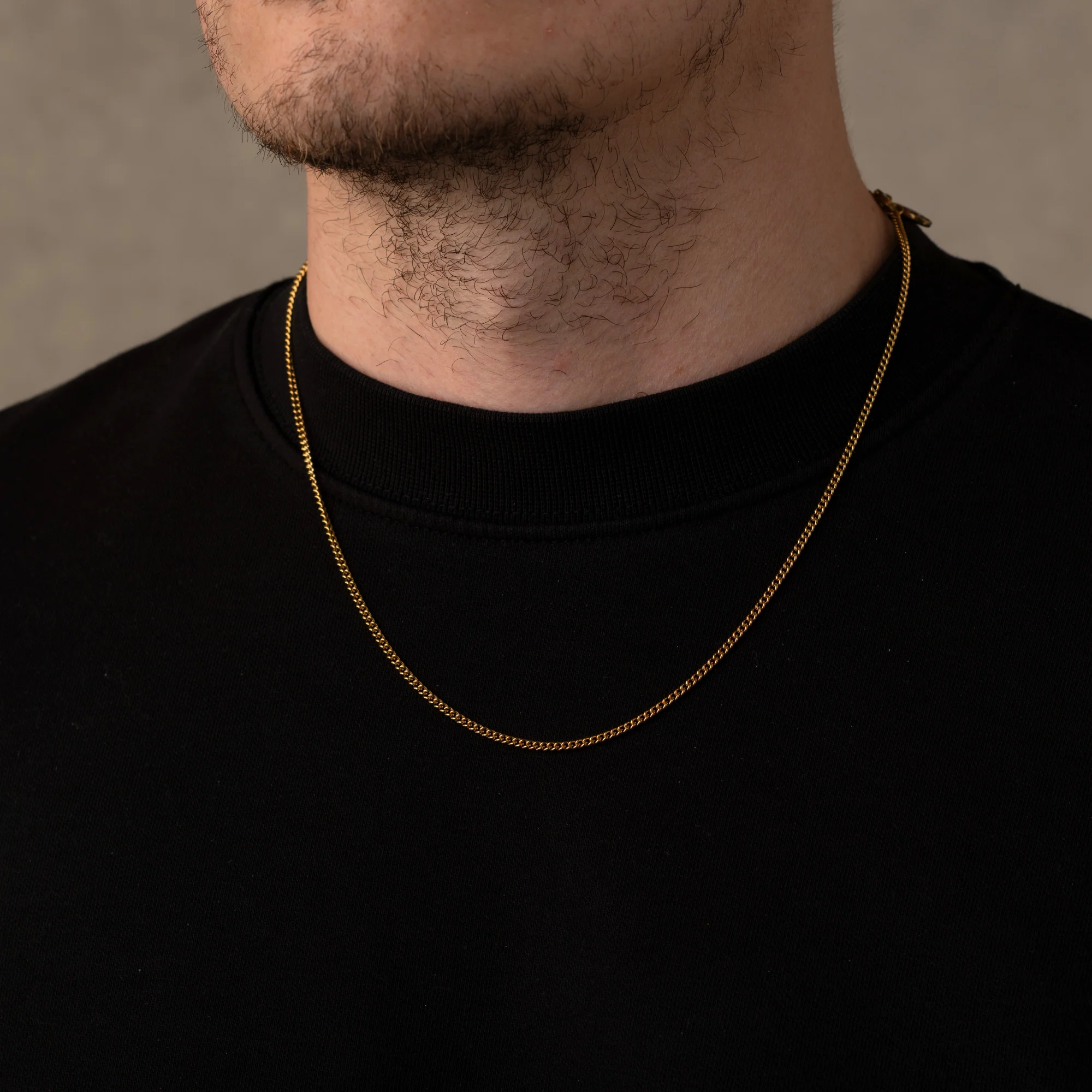 Gold Connell Chain Necklace 2MM - Image 3