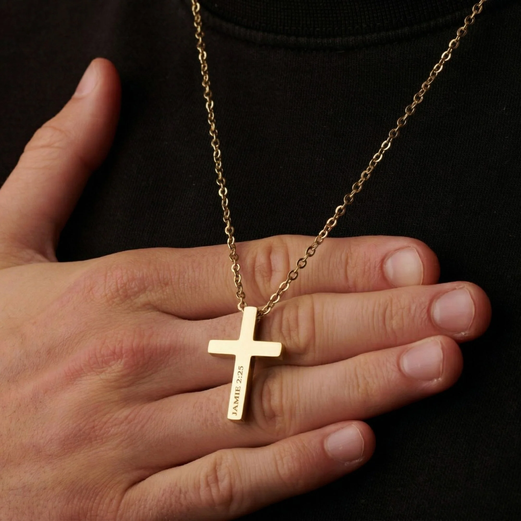 Gold Cross Necklace Pendant - Image 4