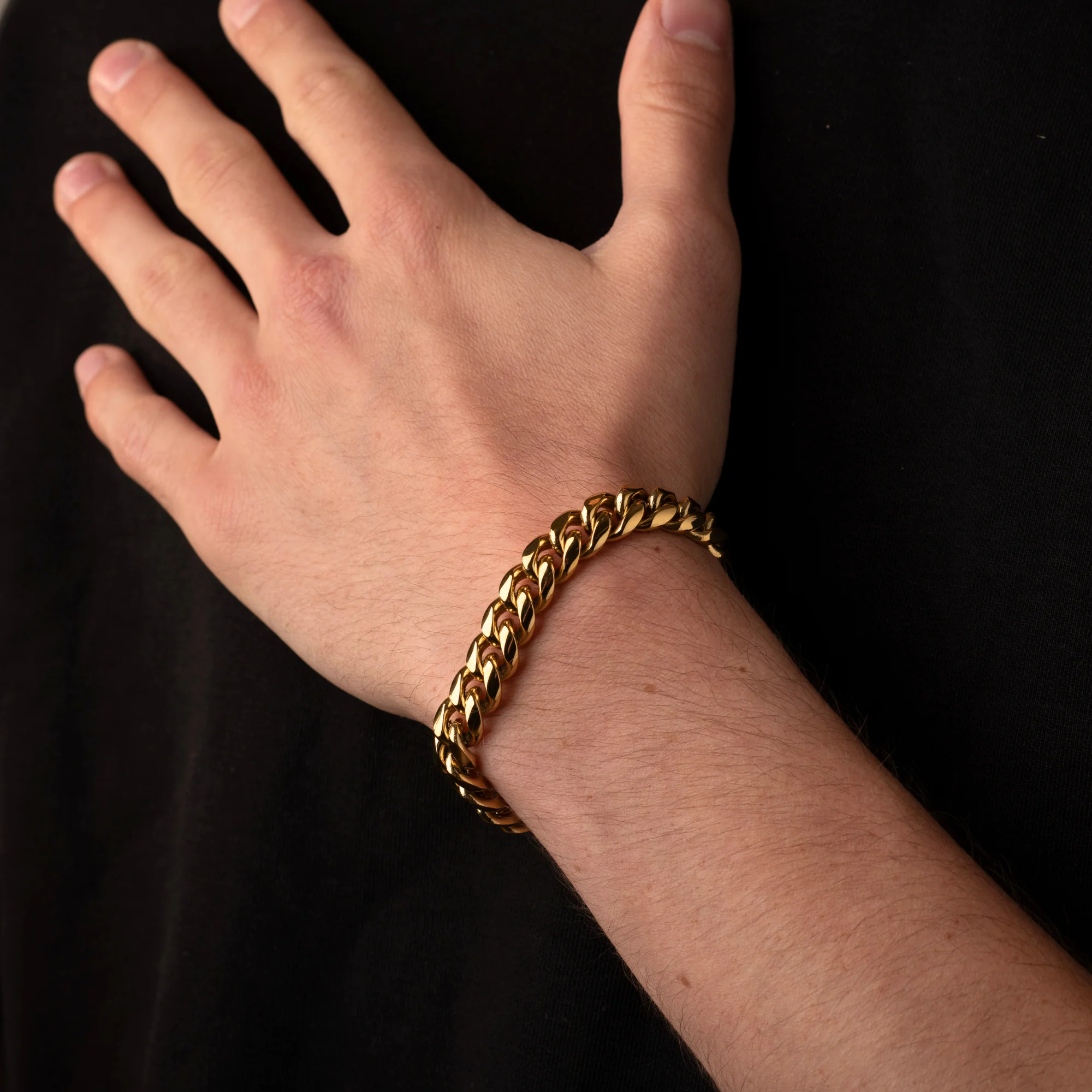 Gold Cuban Chain Bracelet 10MM - Image 3