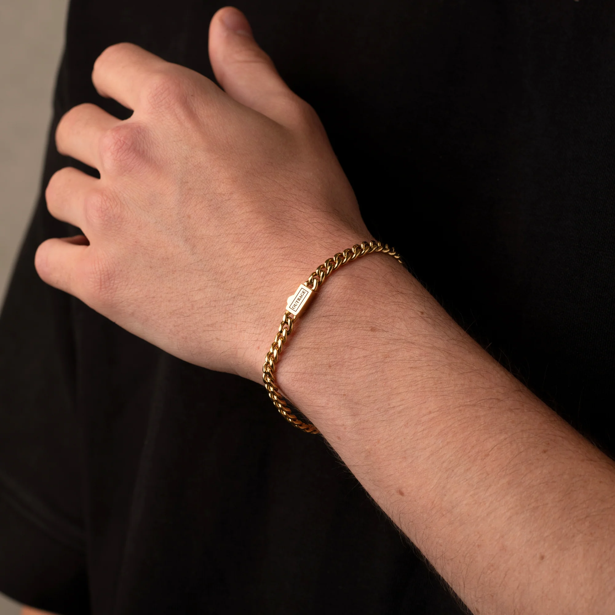 Gold Cuban Chain Bracelet 5MM - Image 3
