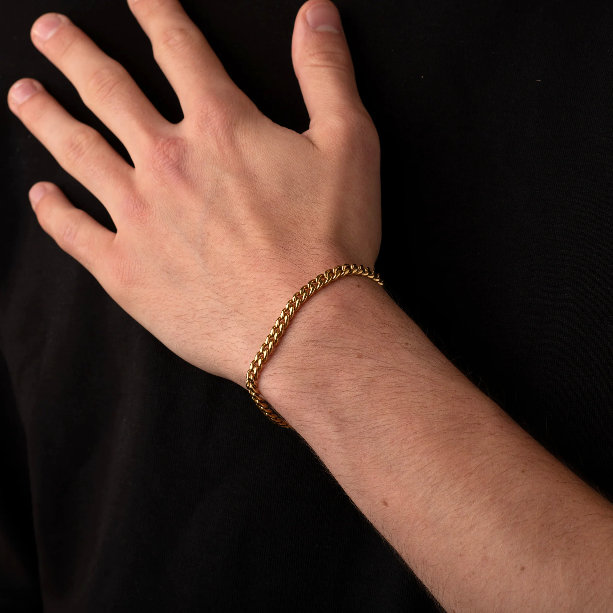 Gold Cuban Chain Bracelet 5MM - Image 4
