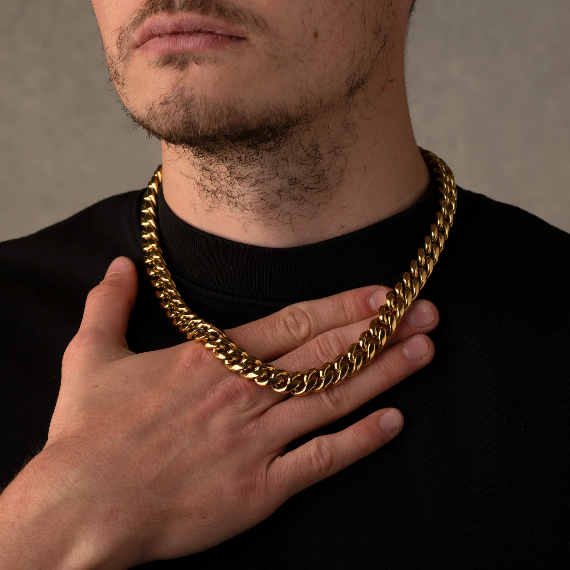 Gold Cuban Chain Necklace 10MM - Image 5