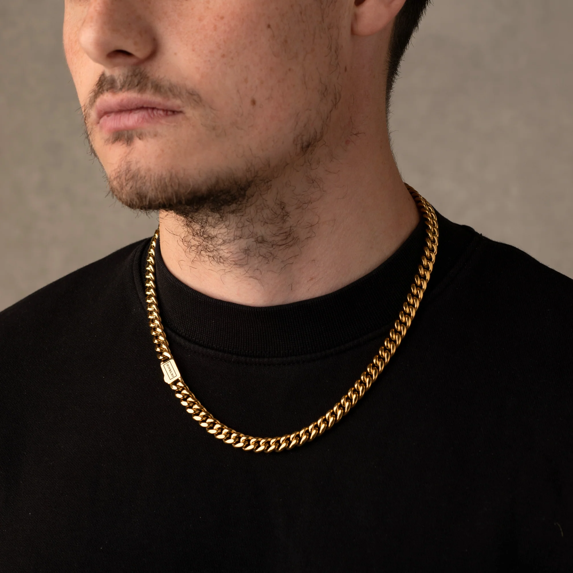 Gold Cuban Chain Necklace 8MM - Image 3