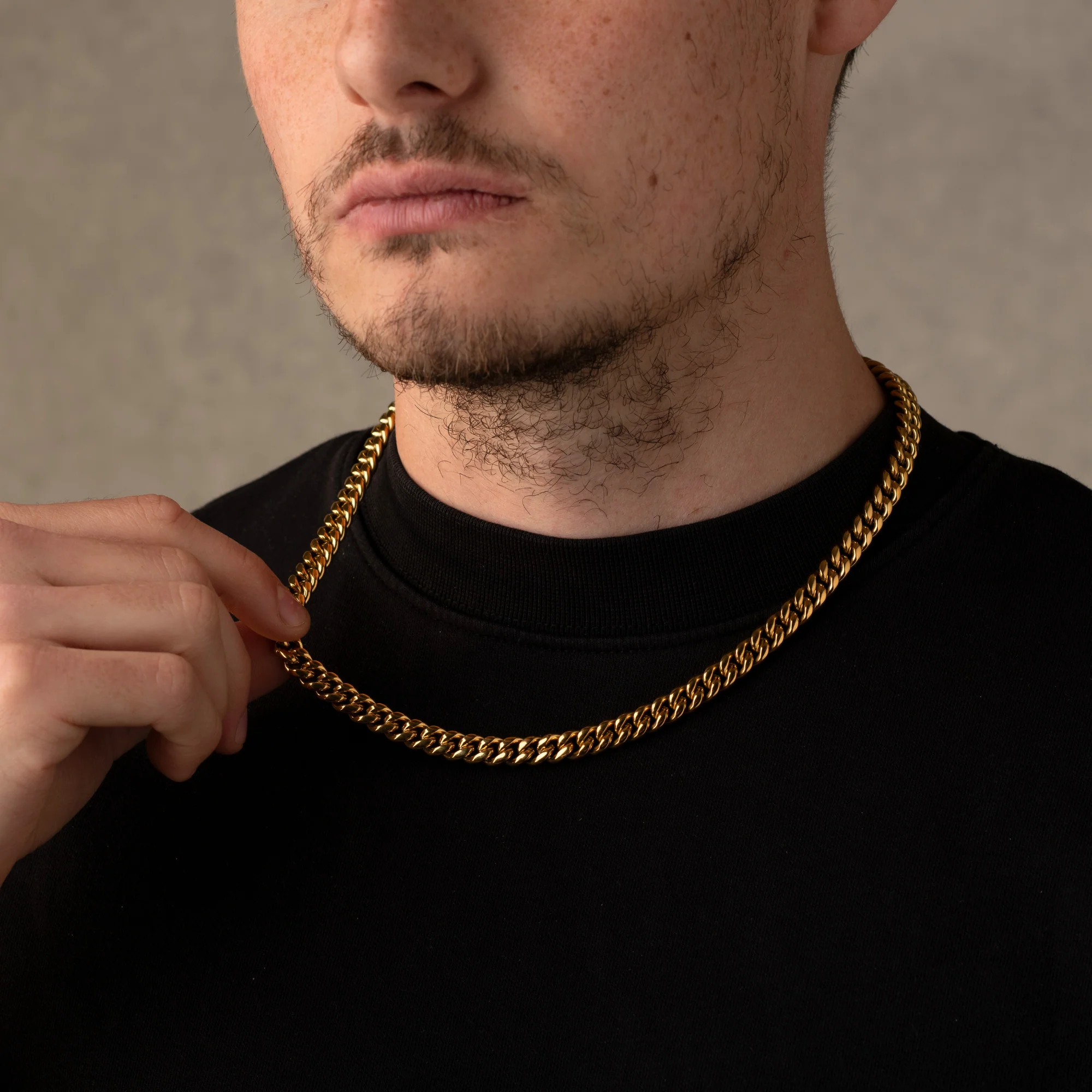 Gold Cuban Chain Necklace 8MM - Image 5