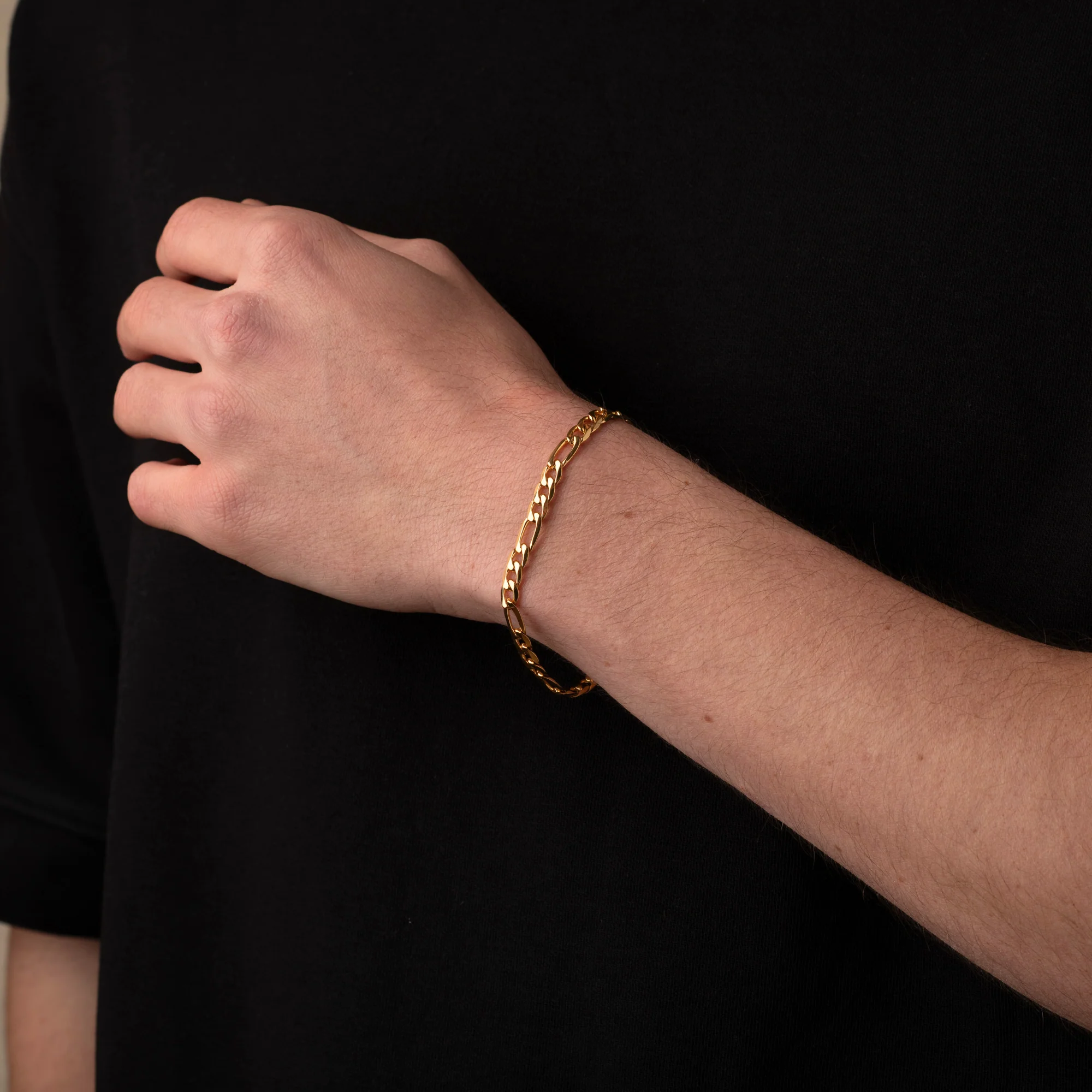 Gold Figaro Chain Bracelet 5MM - Image 4
