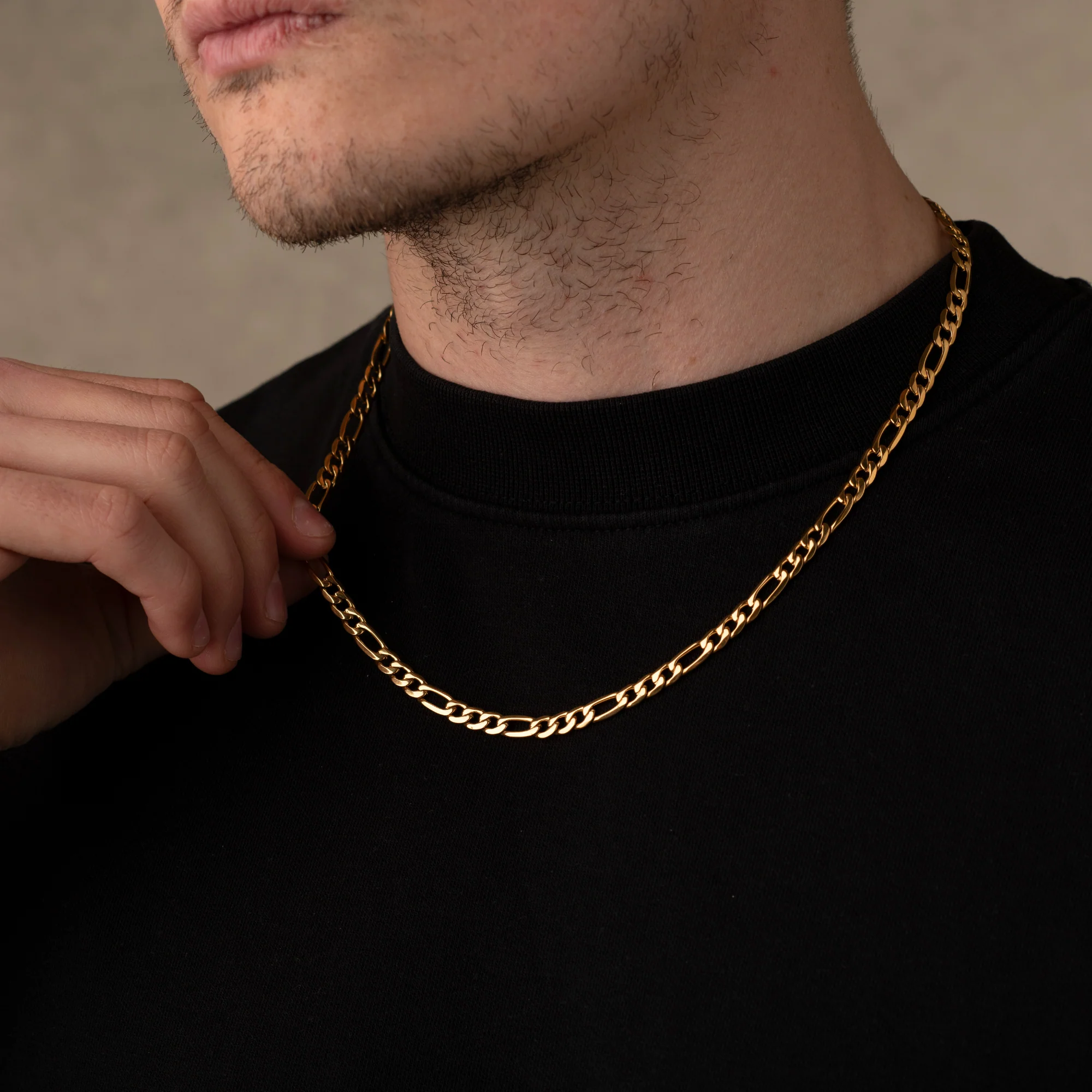 Gold Figaro Chain Necklace 5MM - Image 3