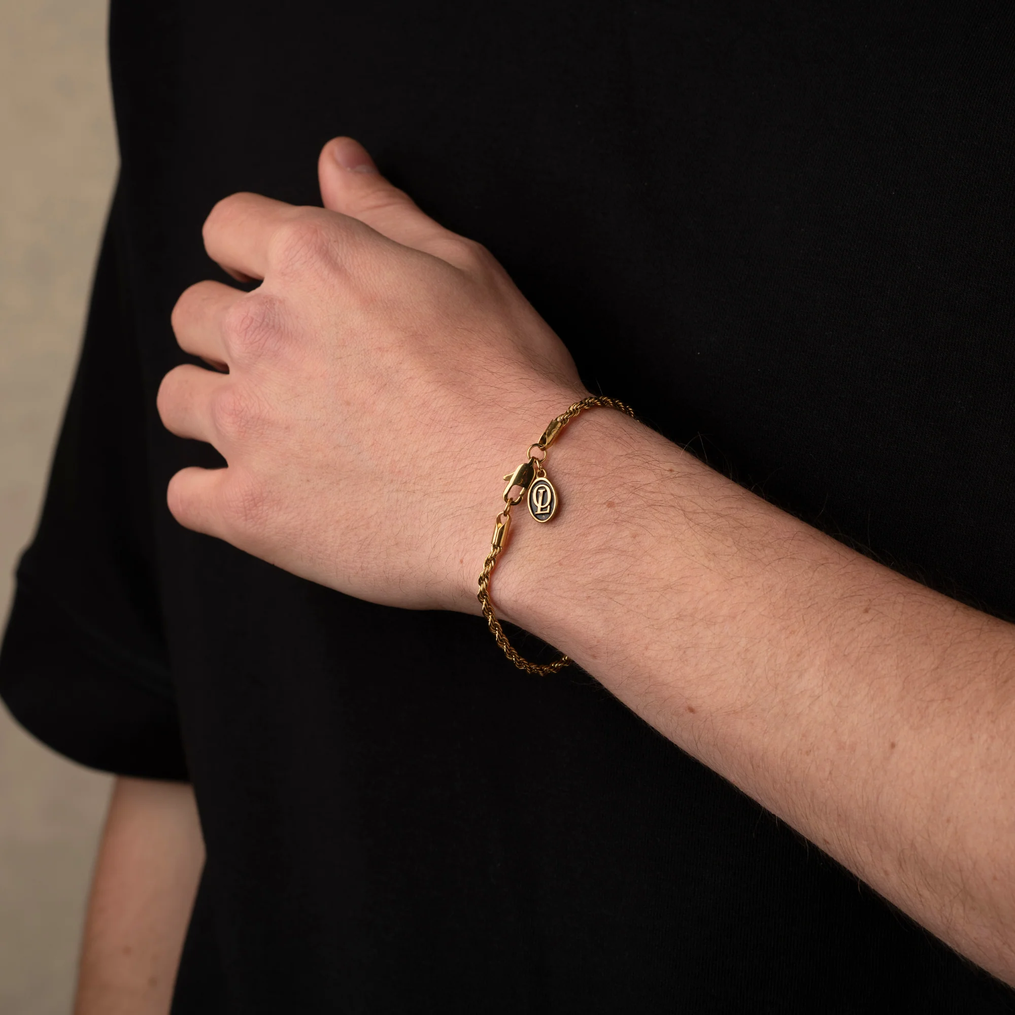 Gold Rope Chain Bracelet 2mm - Image 5