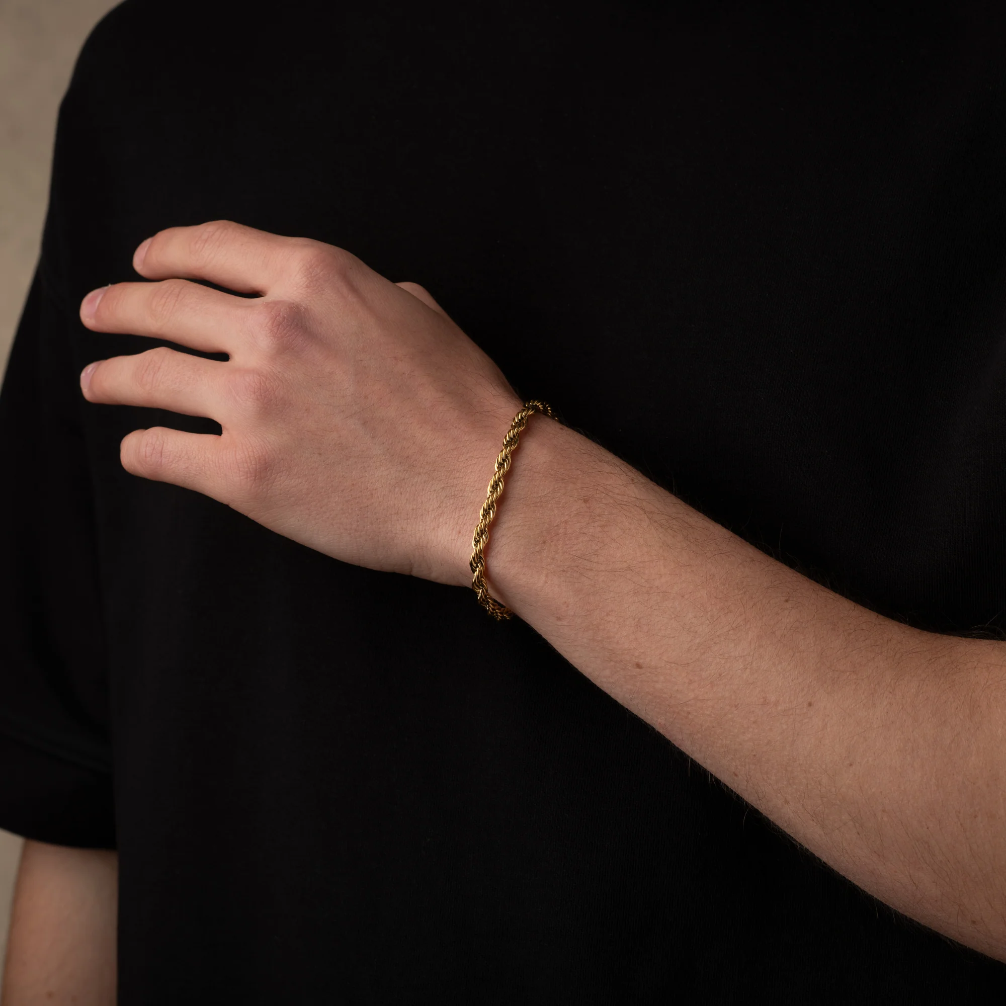 Gold Rope Chain Bracelet 5MM - Image 4
