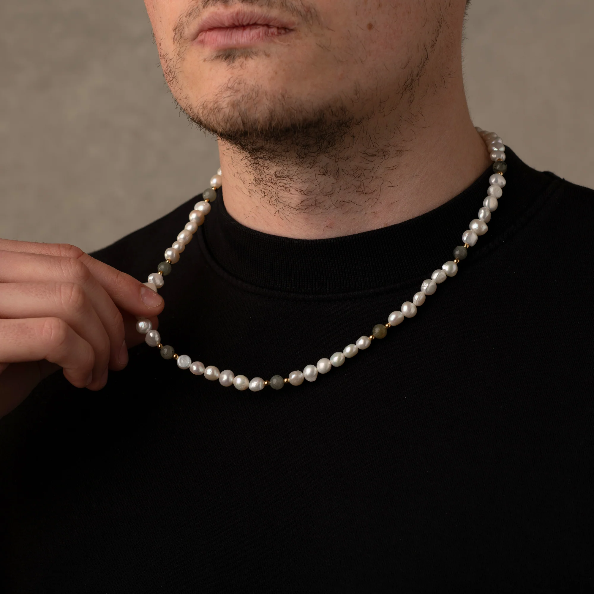 Labradorite Stone Pearls Necklaces - Image 3