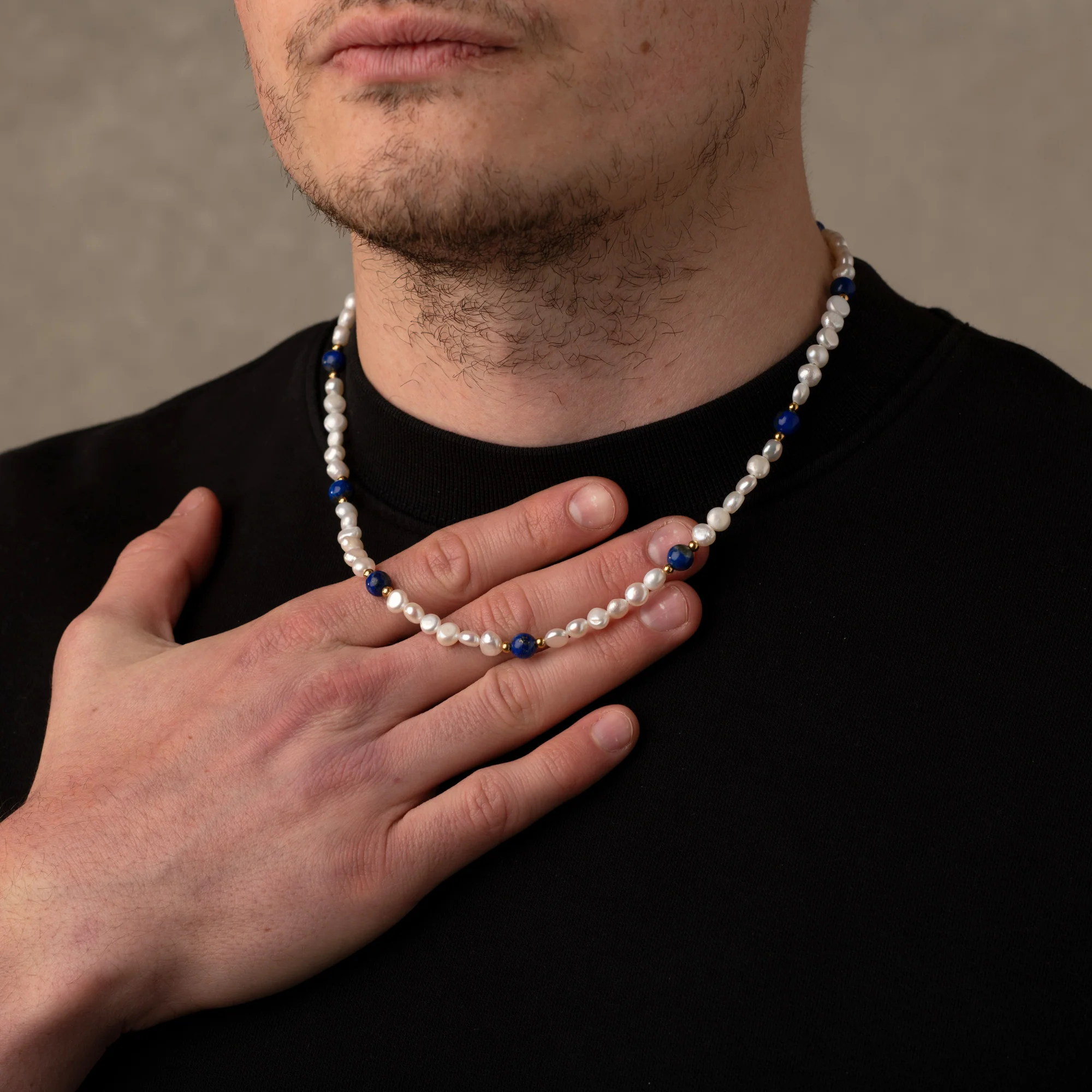 Lapis Lazuli Pearls Necklaces - Image 3