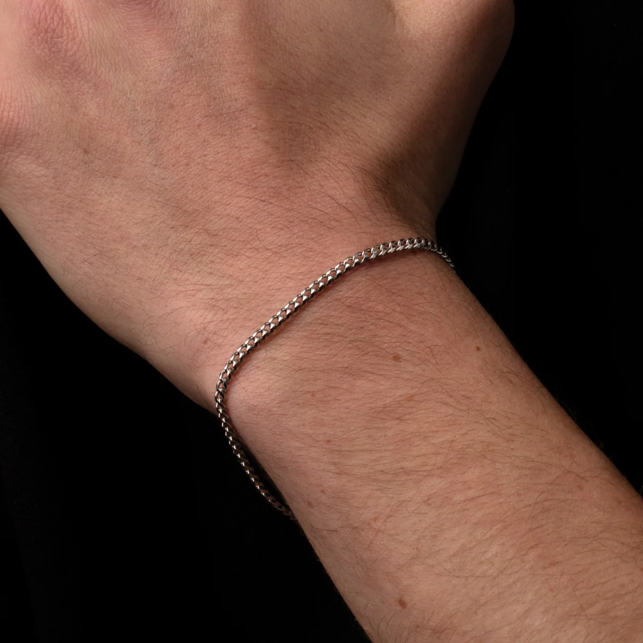 Silver Connell Chain Bracelet 2MM - Image 3