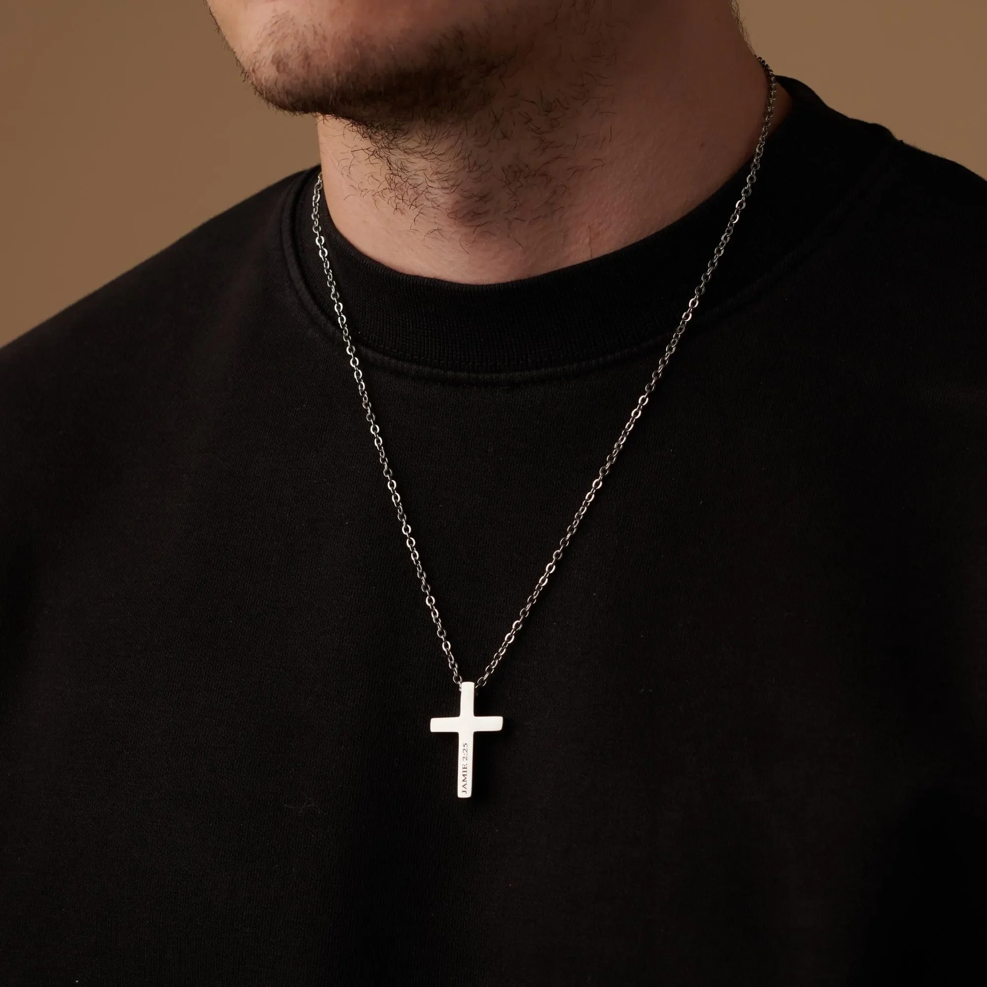 Silver Cross Necklace Pendant - Image 5