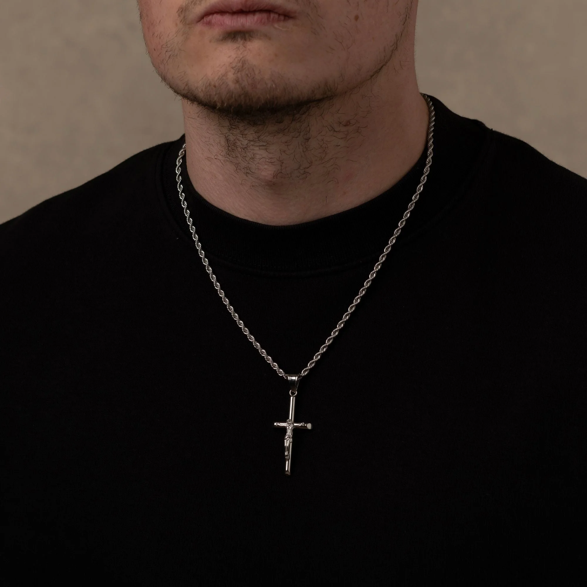Silver Crucifix Cross Necklace Pendant - Image 5