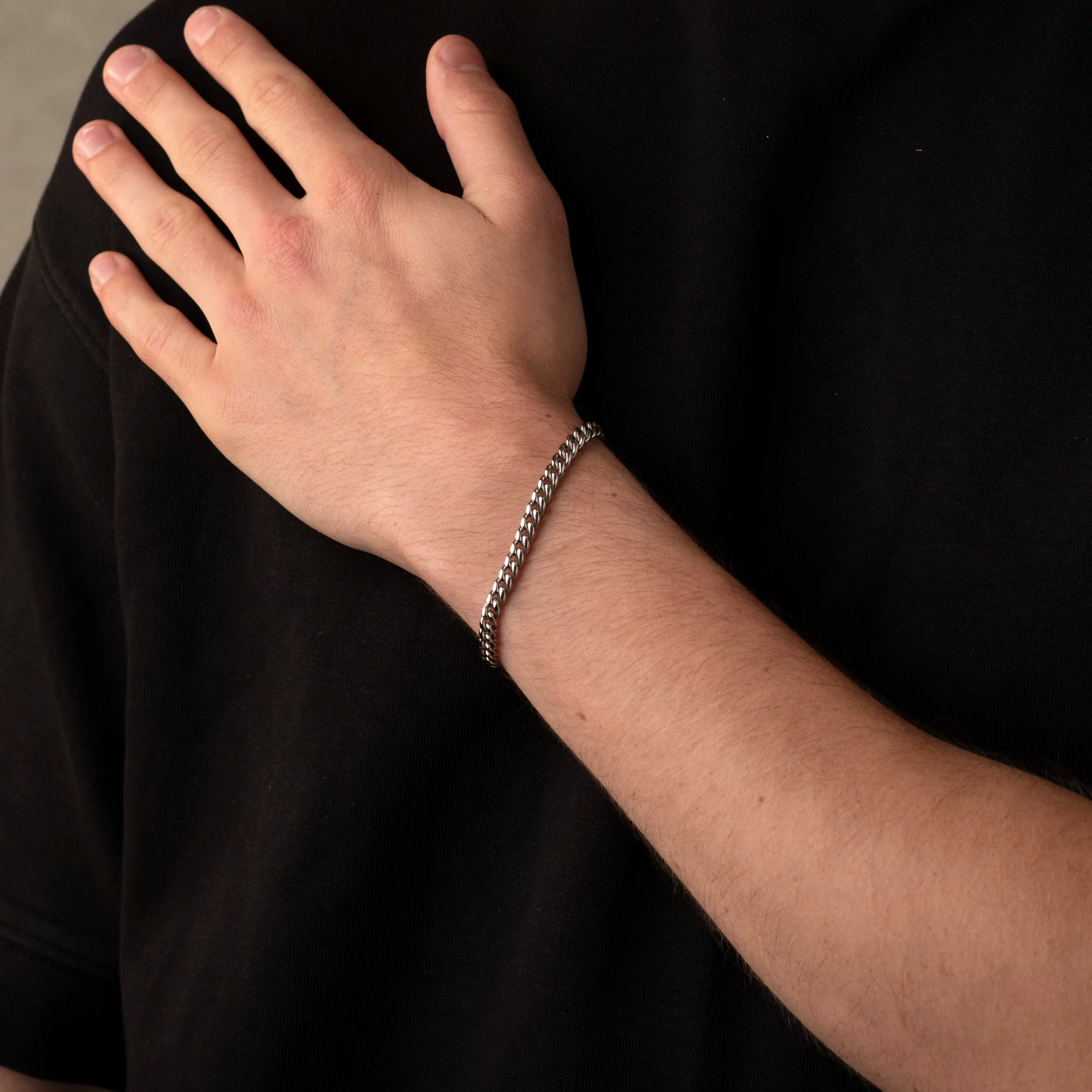 Silver Cuban Bracelet & Chain Set – 5mm - Image 5