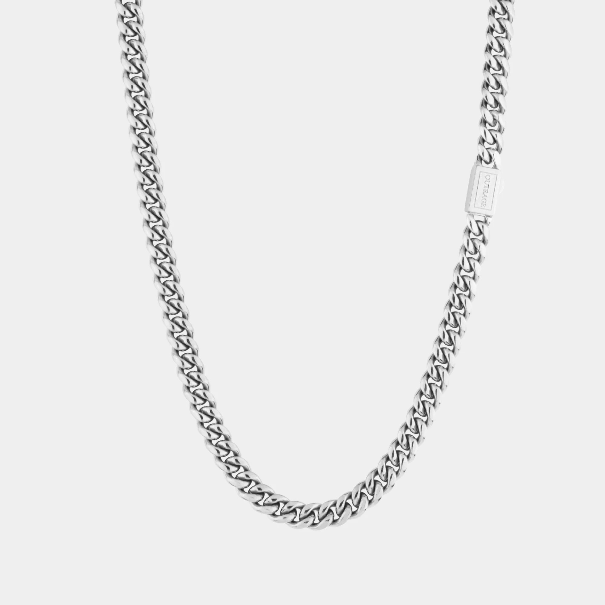Silver Cuban Bracelet & Chain Set – 8mm - Image 7