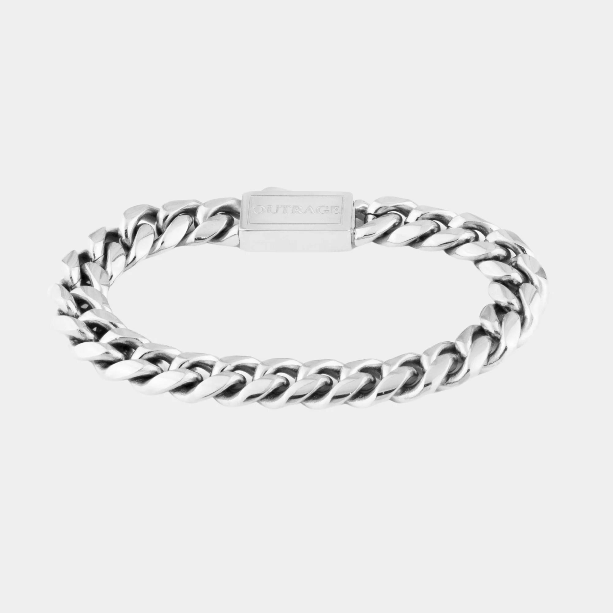 Silver Cuban Bracelet & Chain Set – 8mm - Image 8