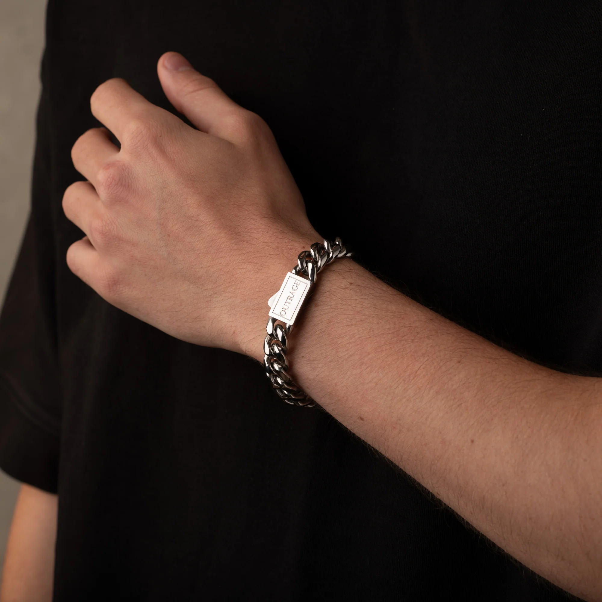 Silver Cuban Chain Bracelet 12MM - Image 5