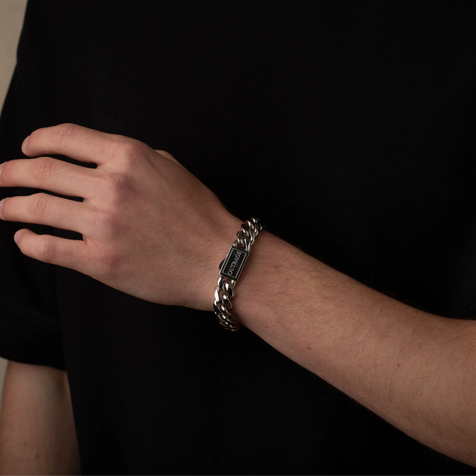 Silver Cuban Chain Bracelet 12MM - Image 6