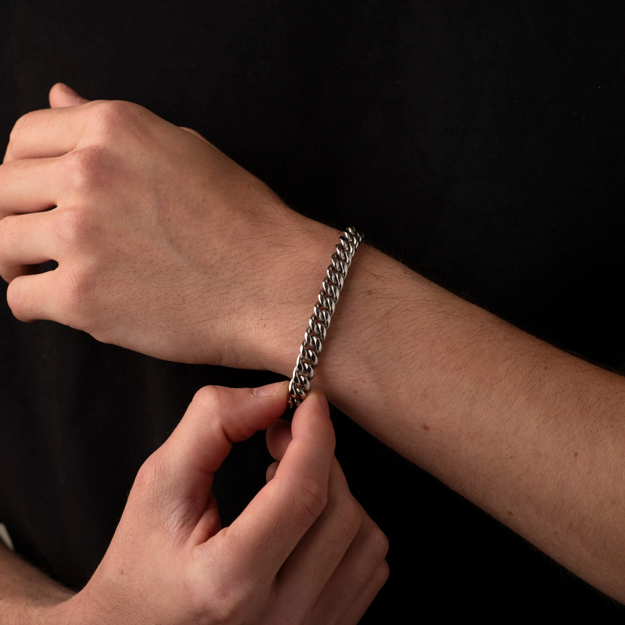Silver Cuban Chain Bracelet 8MM - Image 3