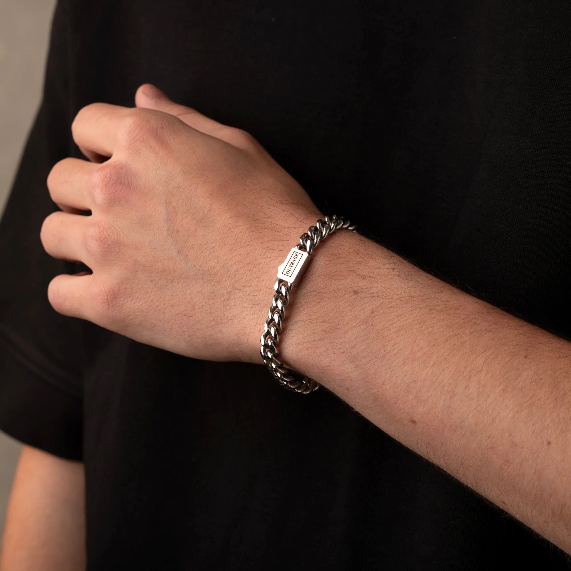 Silver Cuban Chain Bracelet 8MM - Image 4