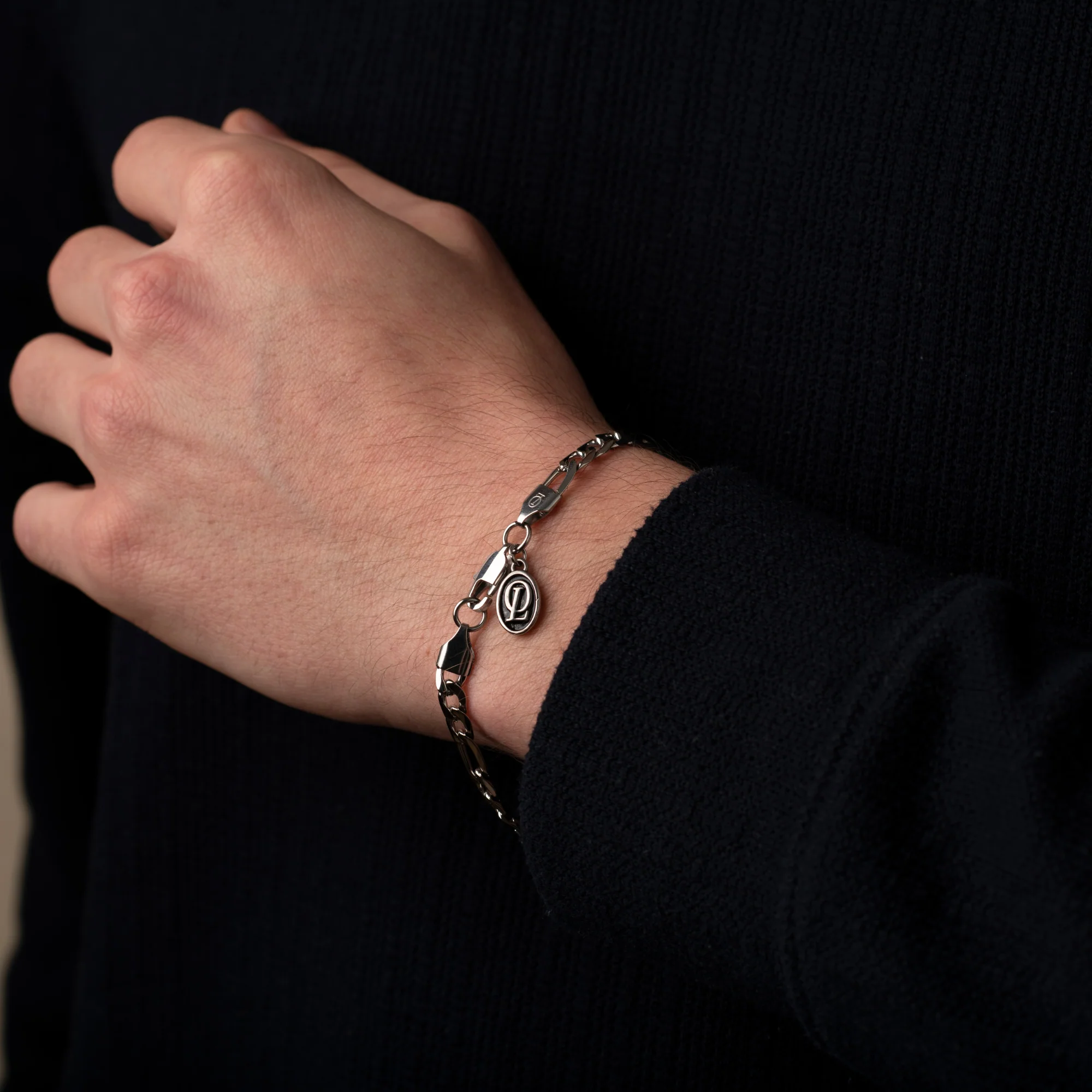Silver Figaro Chain Bracelet 5MM - Image 4