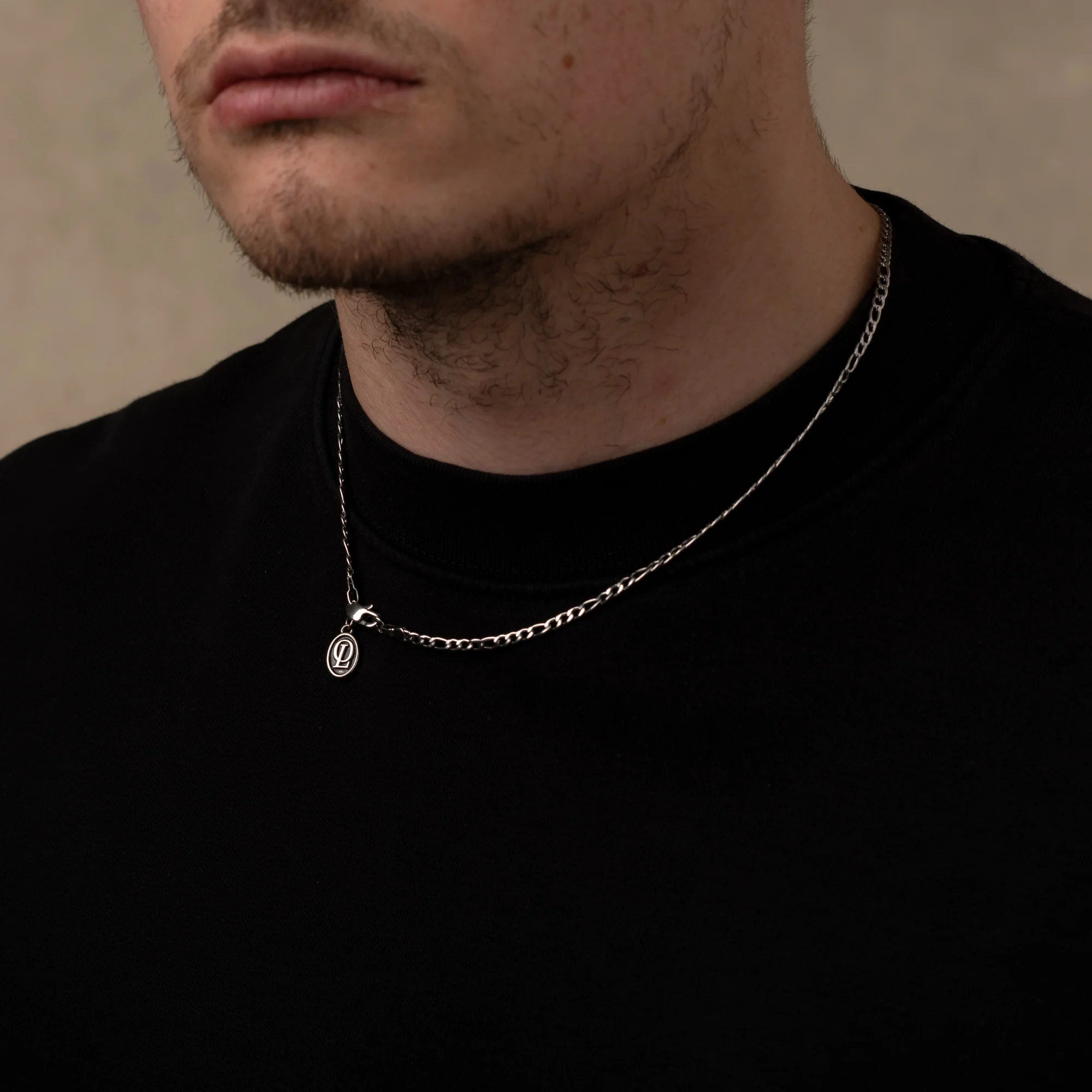 Silver Figaro Chain Necklace 3MM - Image 5