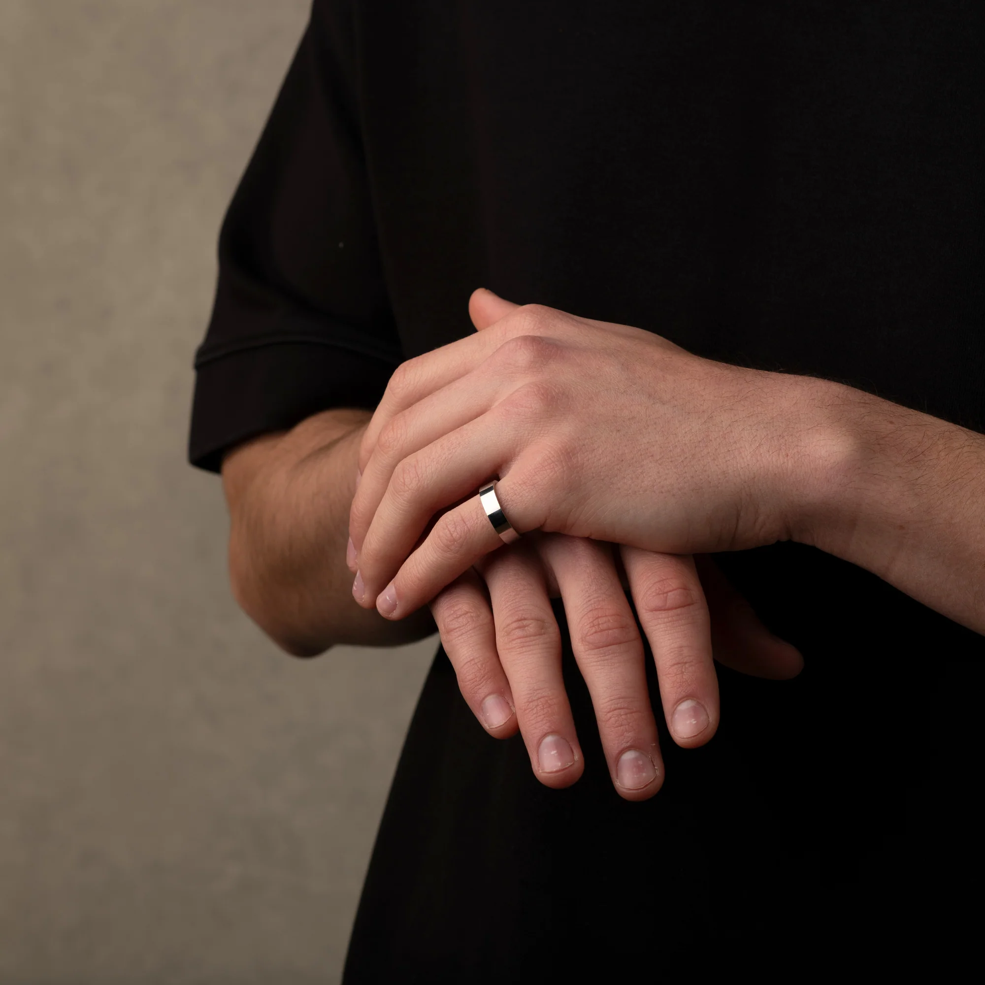 Silver Minimalistic Band Ring 5MM - Image 4