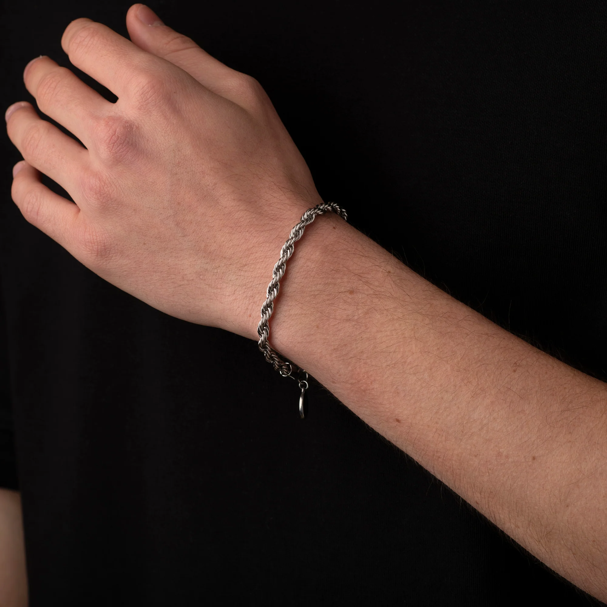 Silver Rope Chain Bracelet 5MM - Image 4