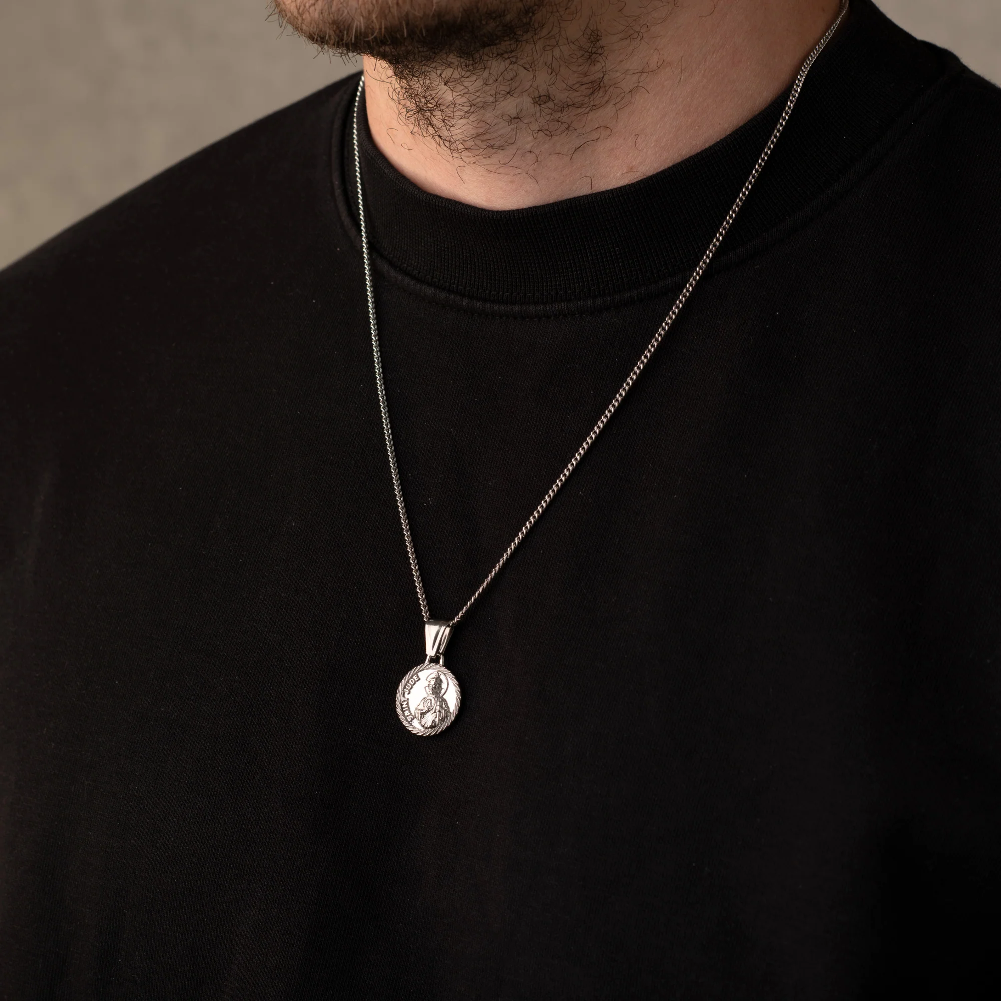 Silver St Jude Necklace Pendant - Image 3